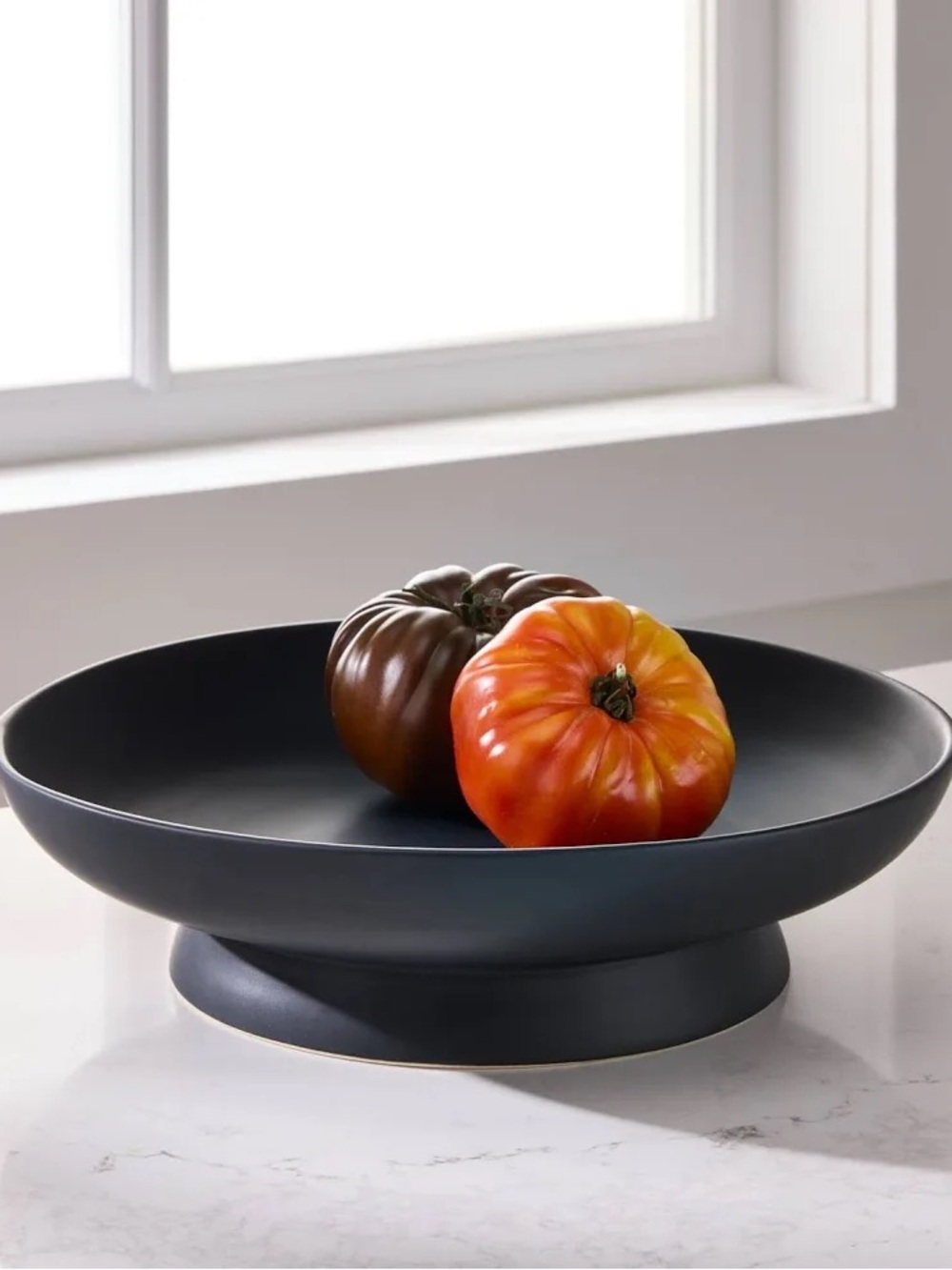 The Cellar Matte Black Low Bowl 10.5''